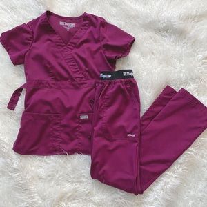 Grey’s Anatomy Scrub Set - Burgandy